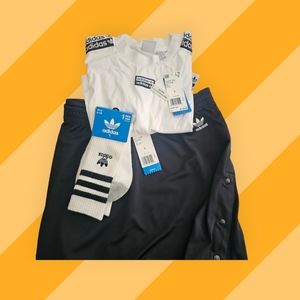 Adidas Crop T, Skirt and Socks